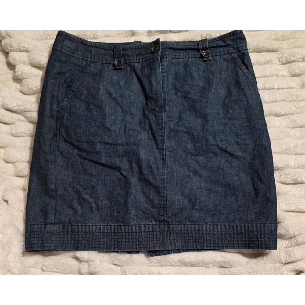 Trina Turk Los Angeles Denim Mini Skirt Dark Wash Blue Size 10